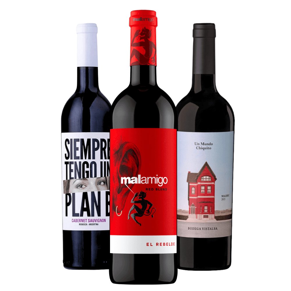 Kit Vinhos Tintos: Plan B, Malamigo, Un Mundo Chiquito