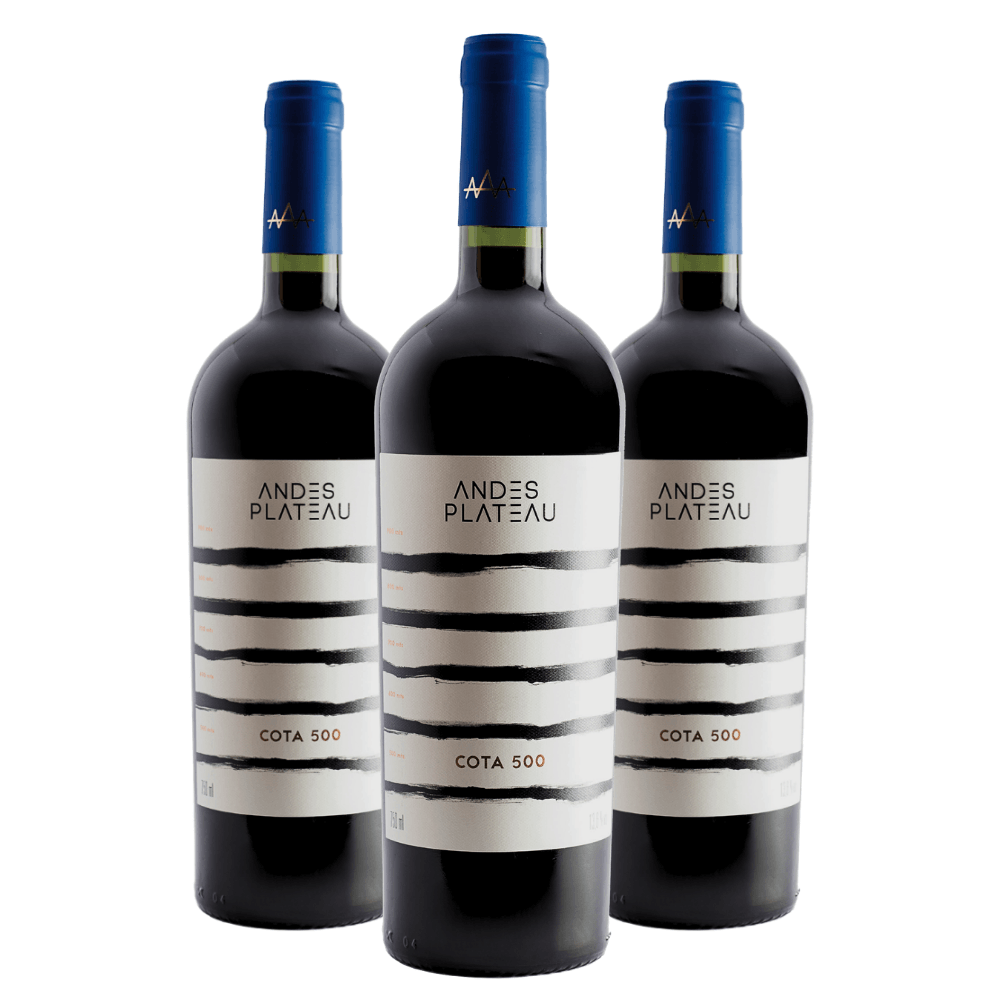 Vinho Andes Plateau Cota 500 Cabernet Sauvignon - 3 Unidades