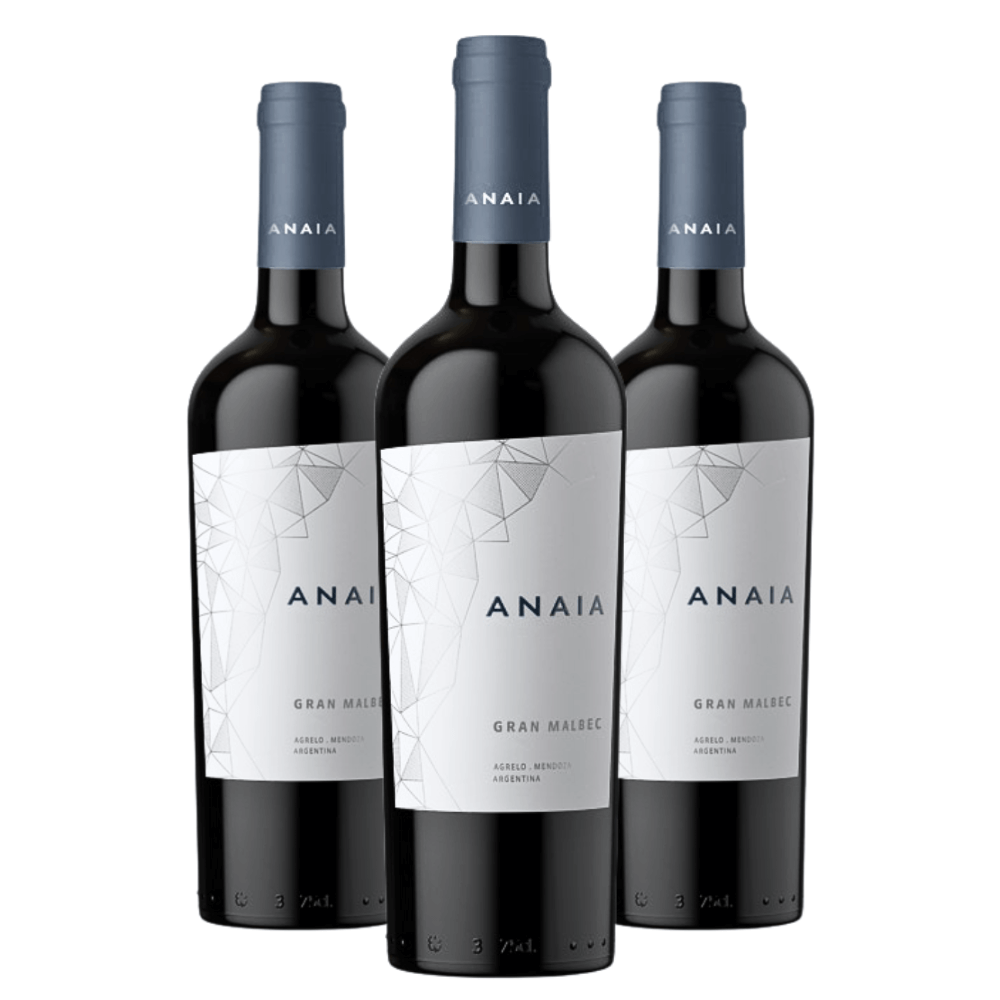Vinho Bodega Anaia Gran Malbec - 3 Unidades