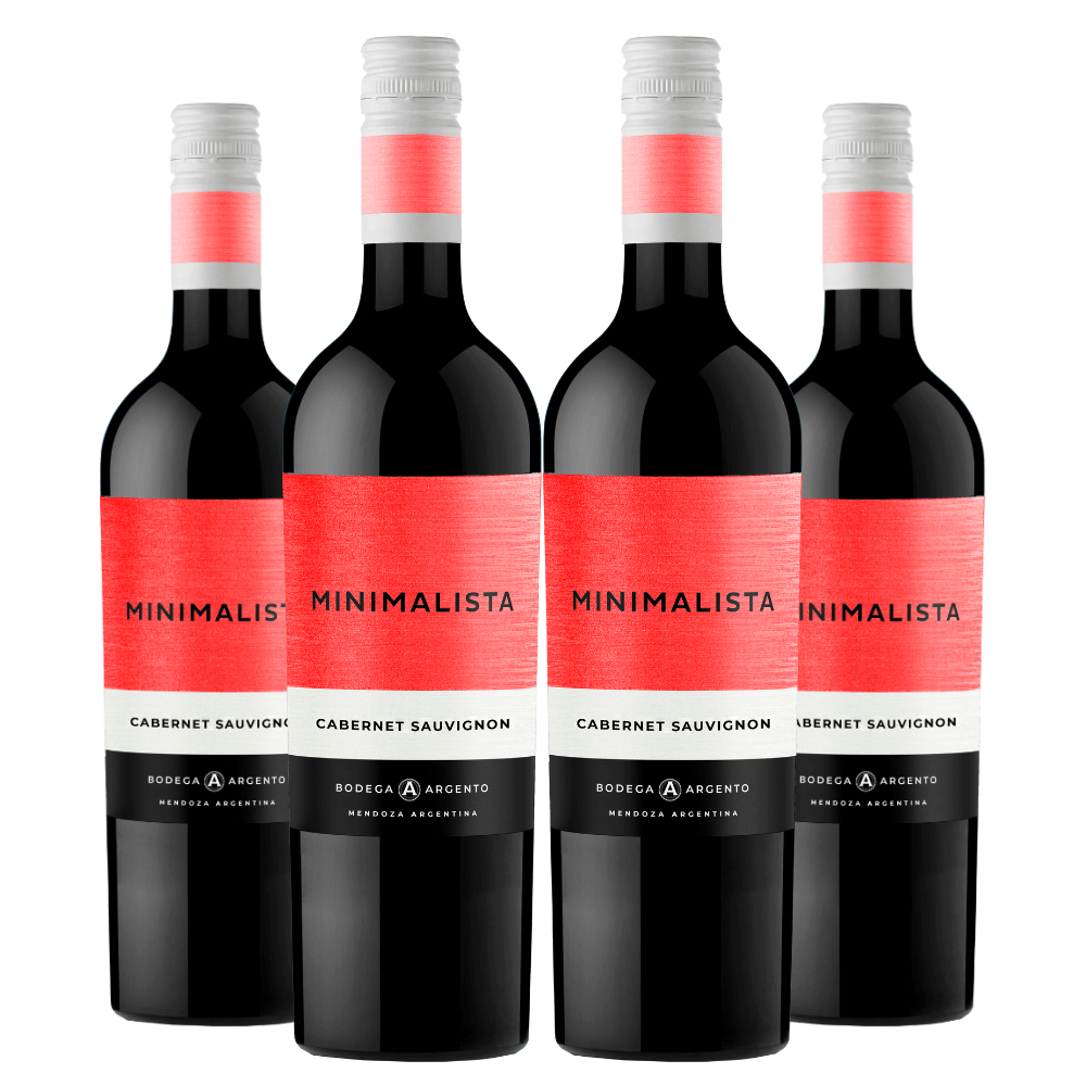 Vinho Bodega Argento Minimalista Cabernet Sauvignon - 4 Unidades