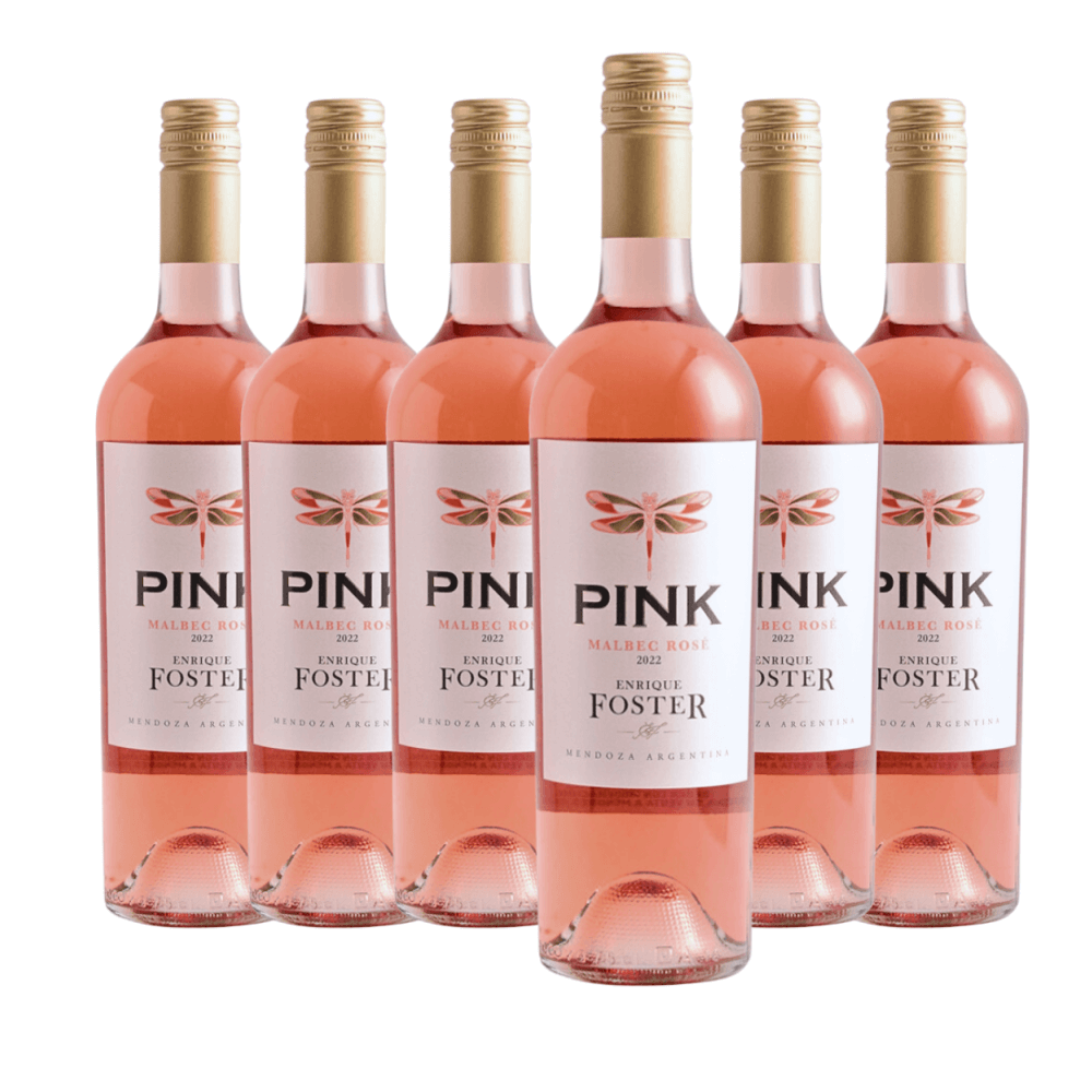 Vinho Bodega Enrique Foster Pink Malbec Rosé - 6 Unidades
