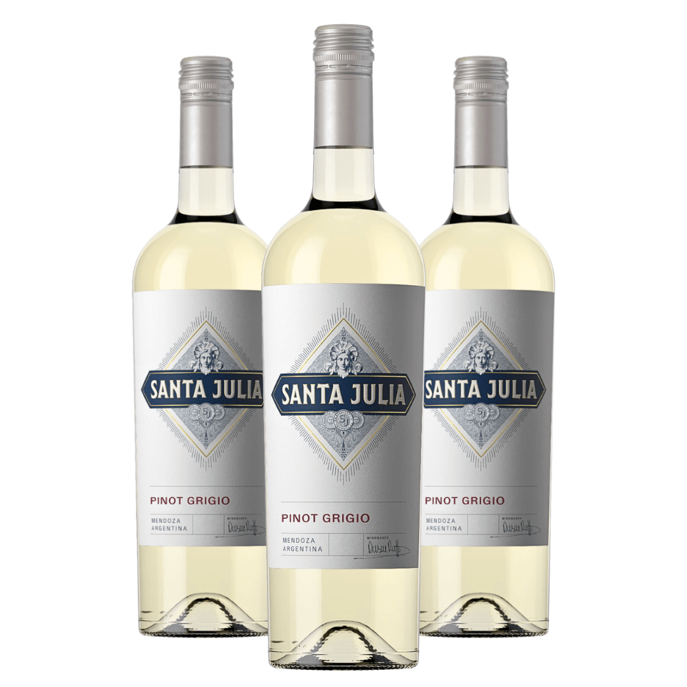 Vinho Bodega Santa Julia Pinot Grigio - 3 Unidades