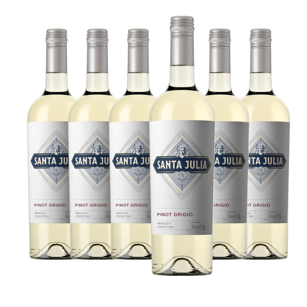 Vinho Bodega Santa Julia Pinot Grigio - 6 Unidades