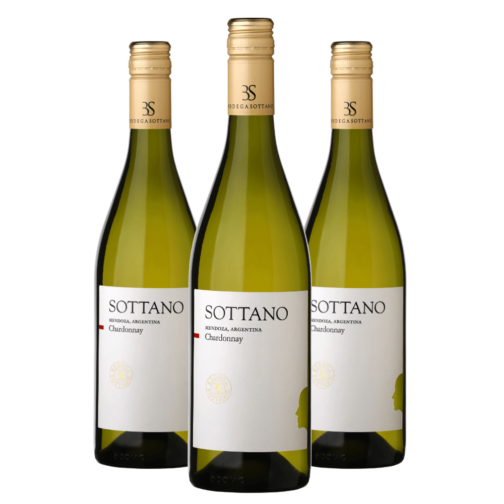 Vinho Bodega Sottano Chardonnay - 3 Unidades