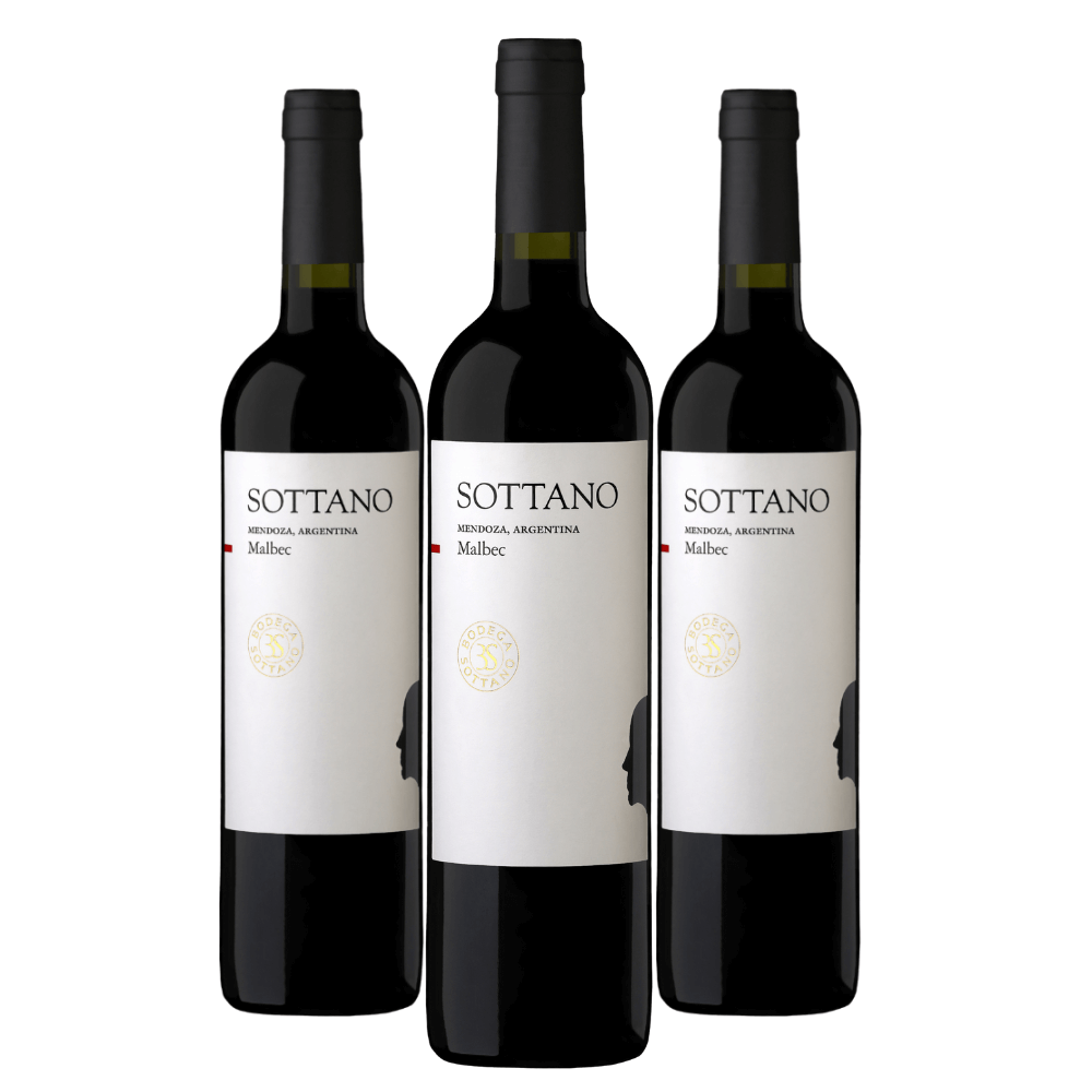 Vinho Bodega Sottano Malbec - 3 Unidades
