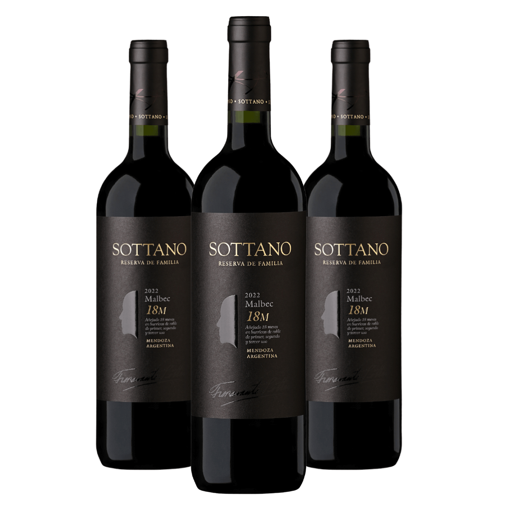 Vinho Bodega Sottano Reserva de Família Malbec - 3 Unidades