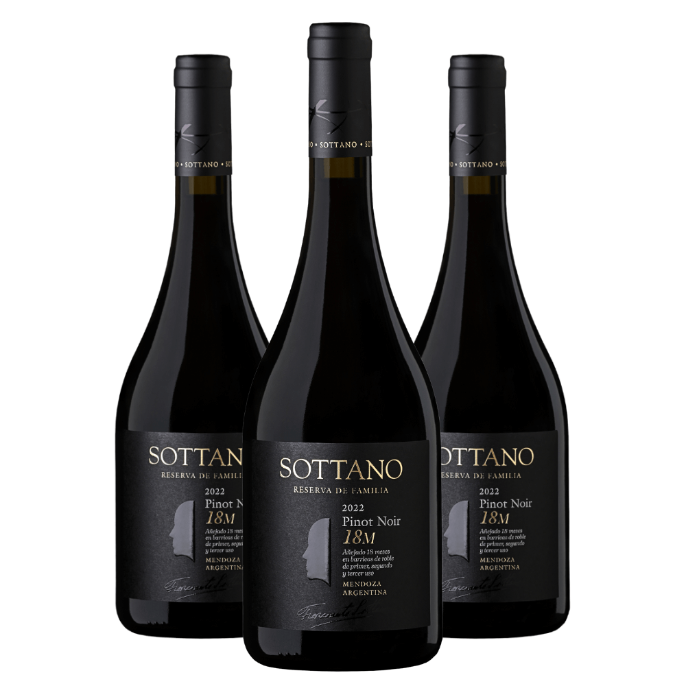 Vinho Bodega Sottano Reserva de Família Pinot Noir - 3 Unidades