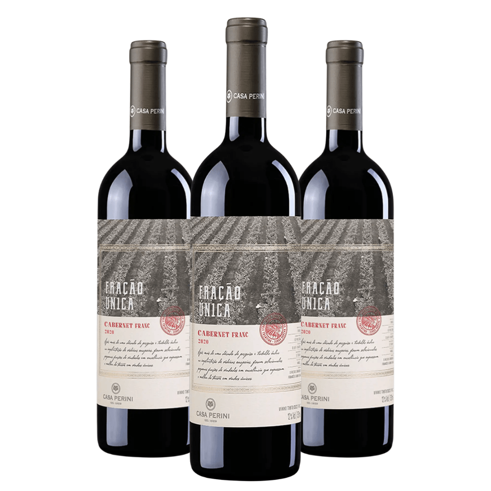 Vinho Casa Perini Fração Única Cabernet Franc - 3 Unidades