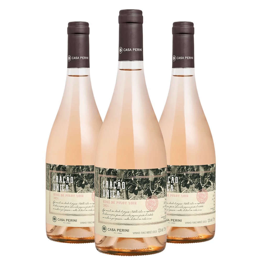 Vinho Casa Perini Fração Única Pinot Noir Rosé - 3 Unidades