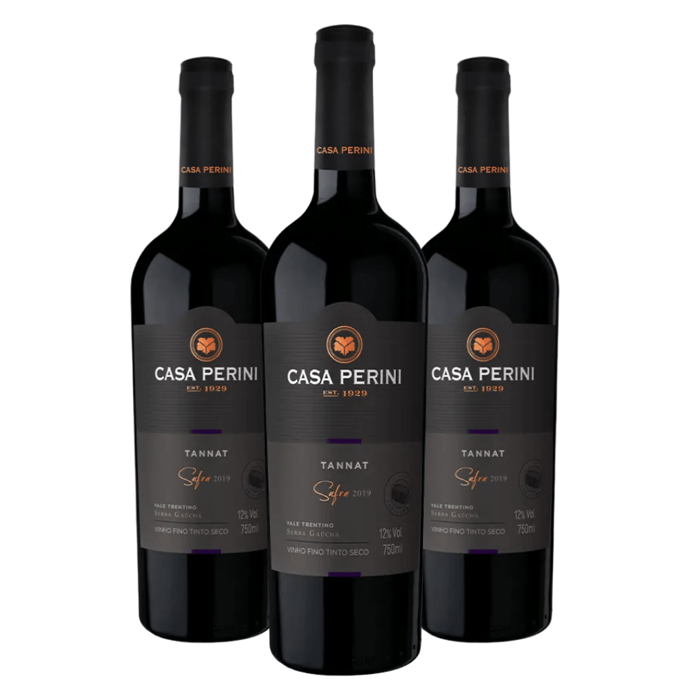 Vinho Casa Perini Vitis Tannat - 3 Unidades