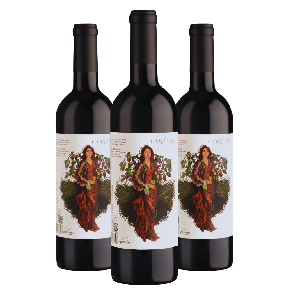 Vinho Casaeva Sentidos Tannat - 3 Unidades