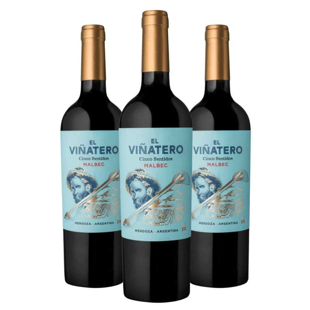 Vinho Cinco Sentidos El Viñatero Malbec - 3 Unidades