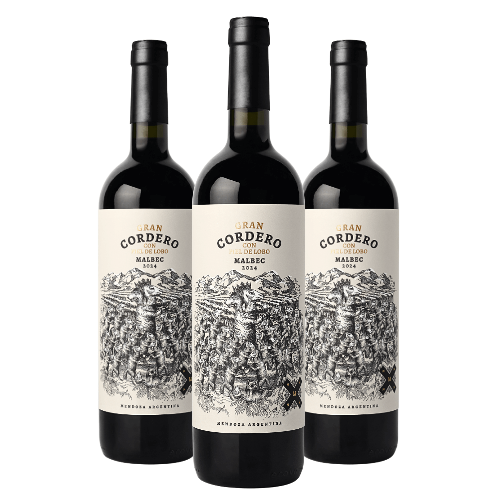 Vinho Cordero Con Piel de Lobo Gran Malbec - 3 Unidades