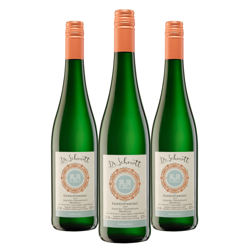 Vinho Dr Schmitt Rheinhessen Gewurztraminer - 3 Unidades