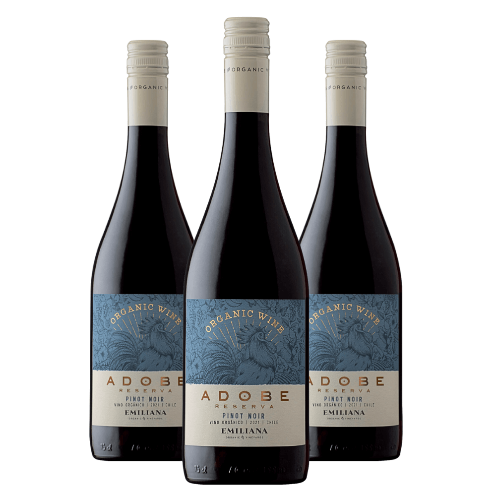 Vinho Emiliana Adobe Reserva Pinot Noir - 3 Unidades