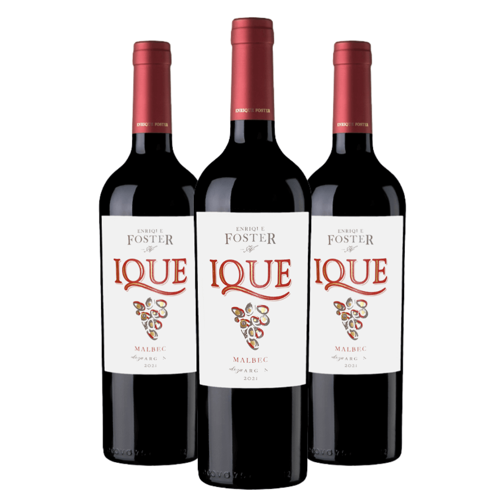 Vinho Enrique Foster Ique Malbec 2021 - 3 Unidades