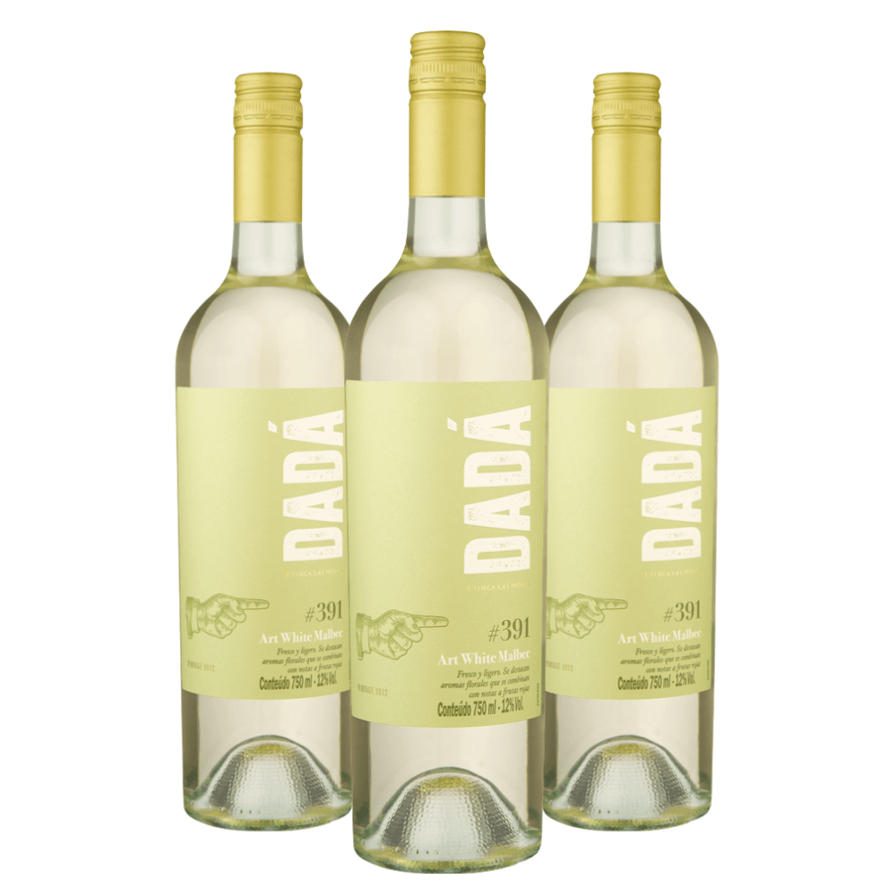 Vinho Finca Las Moras Dada No 391 Art White Malbec - 3 Unidades