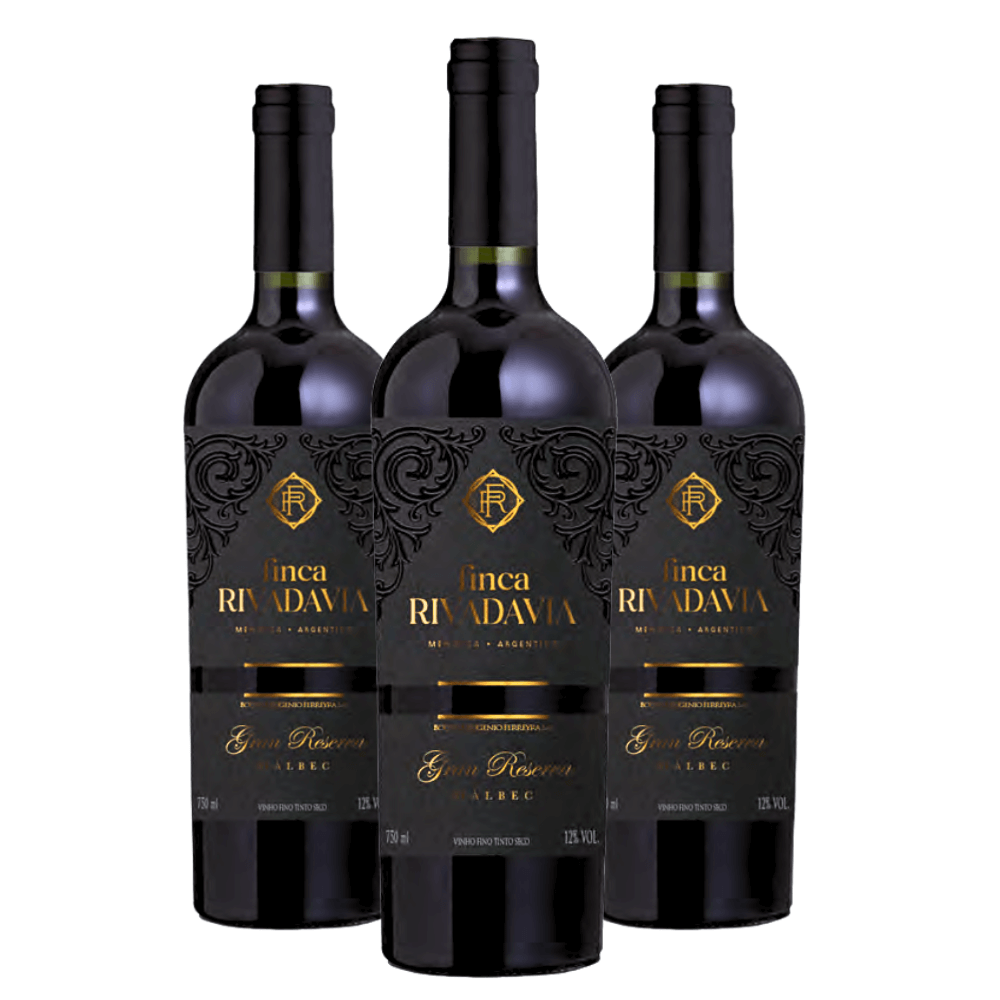 Vinho Finca Rivadavia Gran Reserva Malbec - 3 Unidades