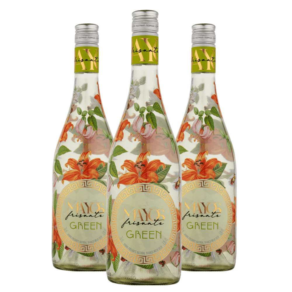 Vinho Frisante Mayos Green Branco - 3 Unidades