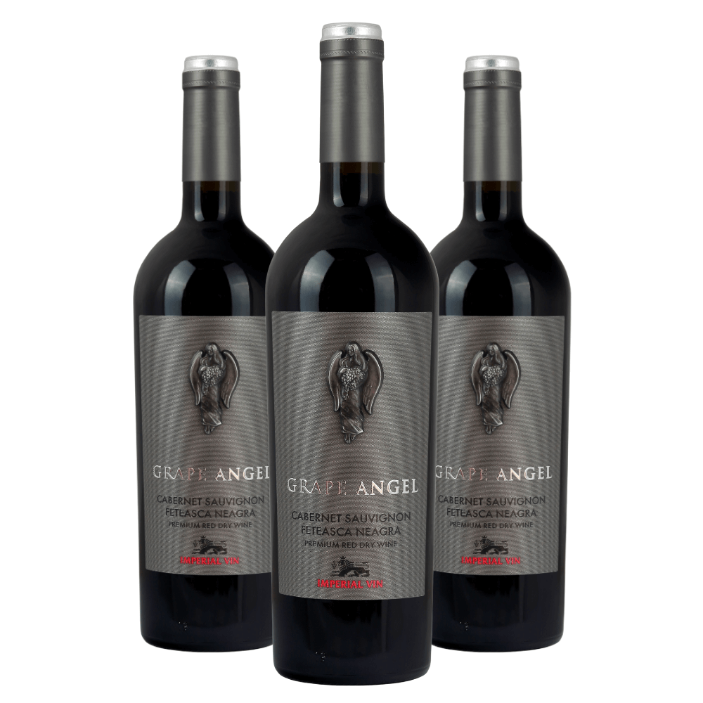Vinho Grape Angel Premium Cabernet Sauvignon Feteasca Neagra - 3 Unidades