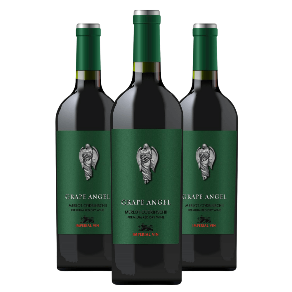 Vinho Grape Angel Premium Merlot Codrinschi - 3 Unidades