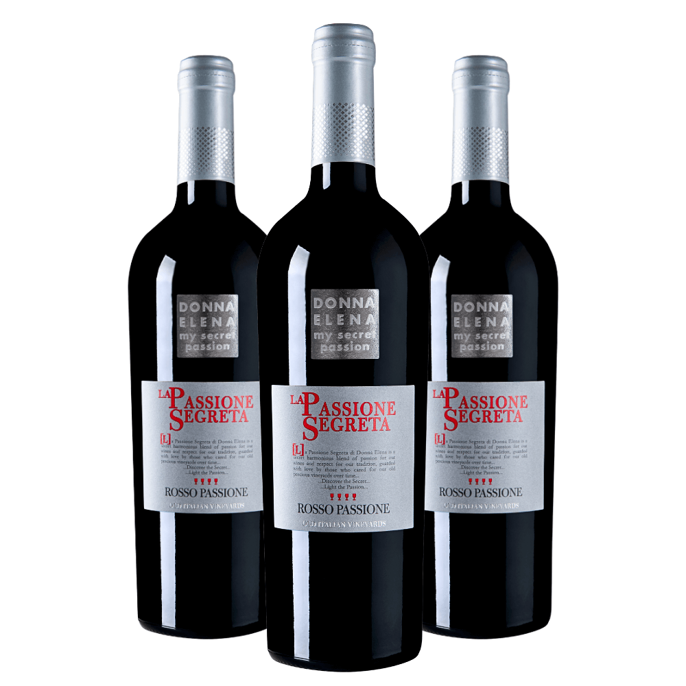 Vinho La Passione Segreta Rosso Puglia IGT - 3 Unidades