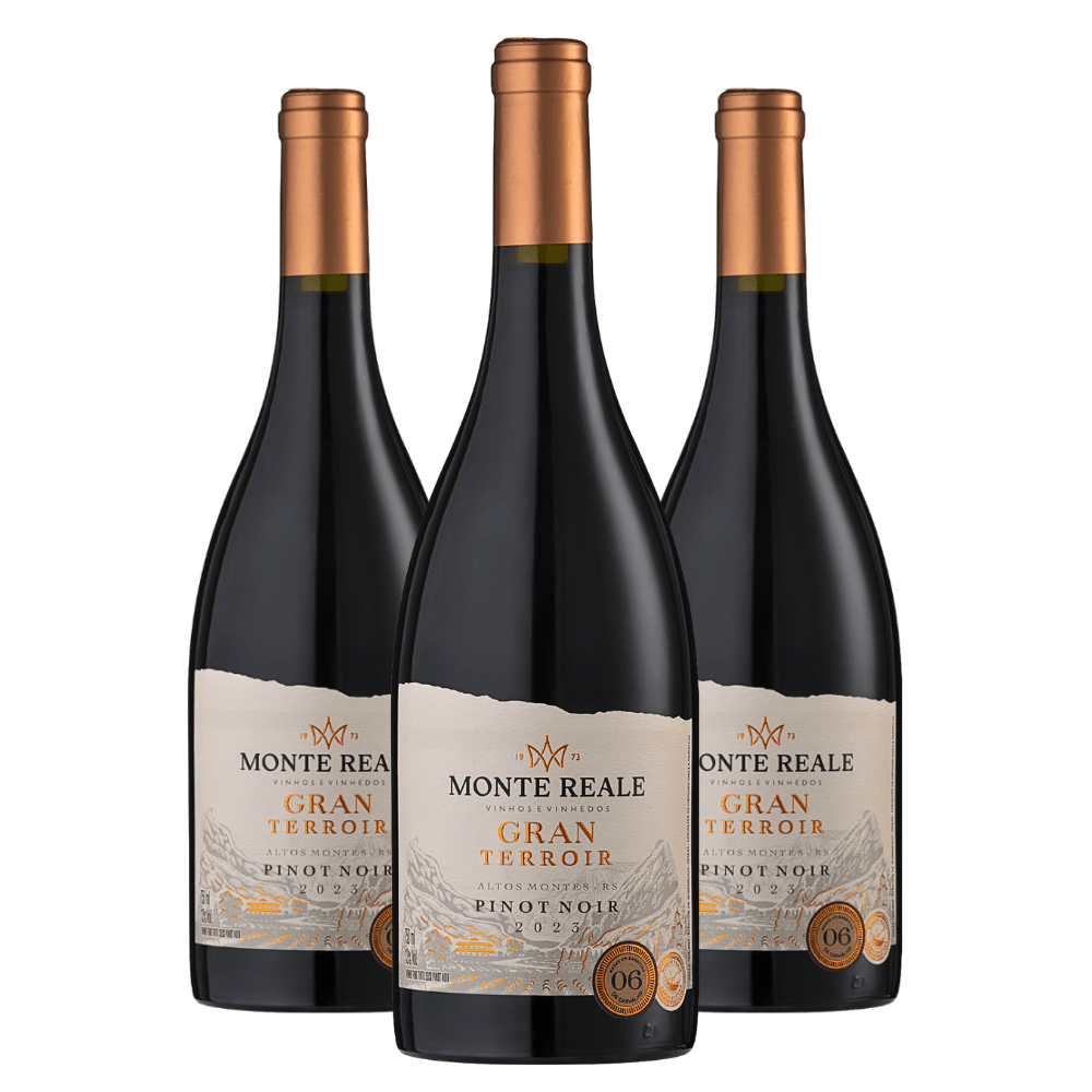 Vinho Monte Reale Gran Terroir Pinot Noir - 3 Unidades