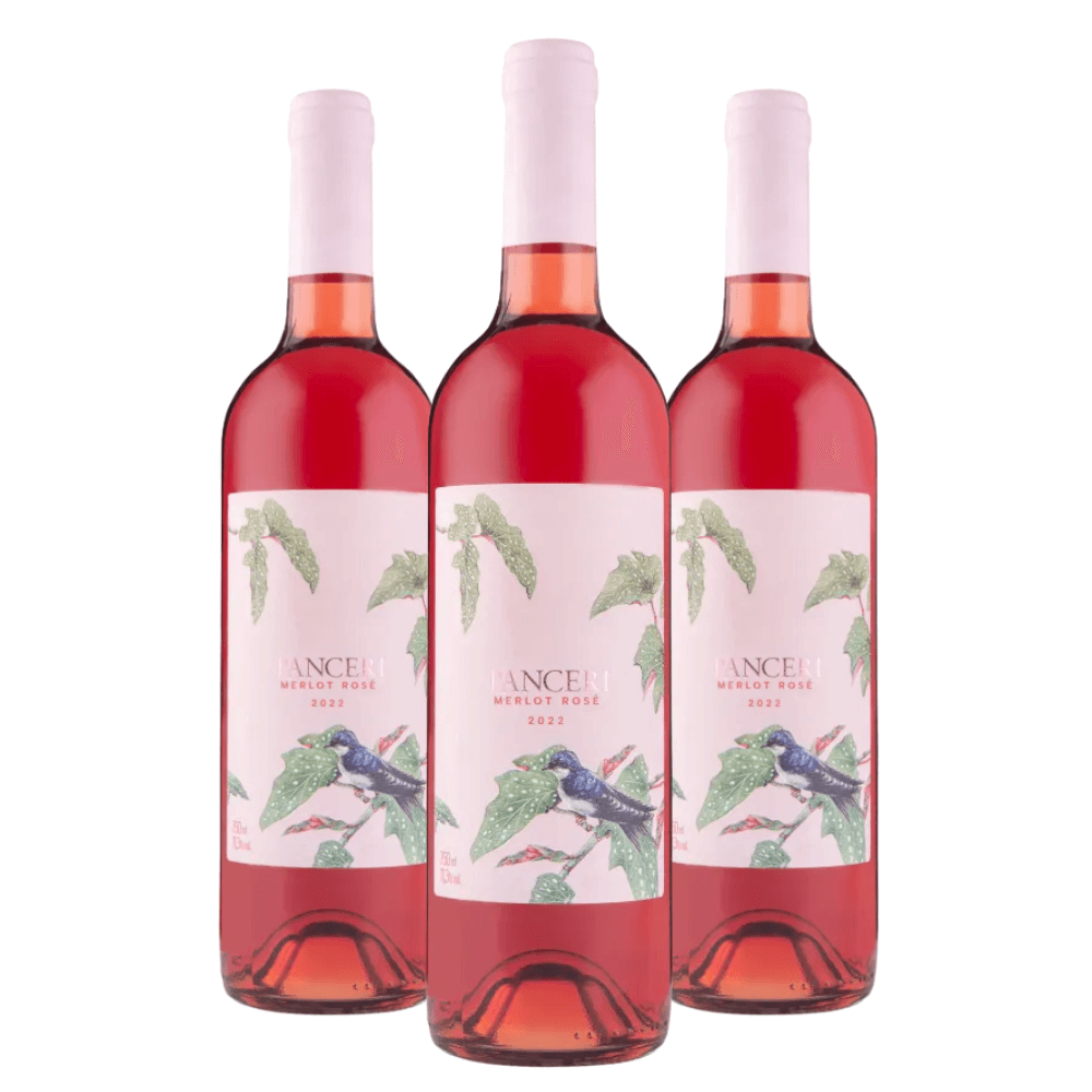 Vinho Panceri Varietal Merlot Rosé - 3 Unidades