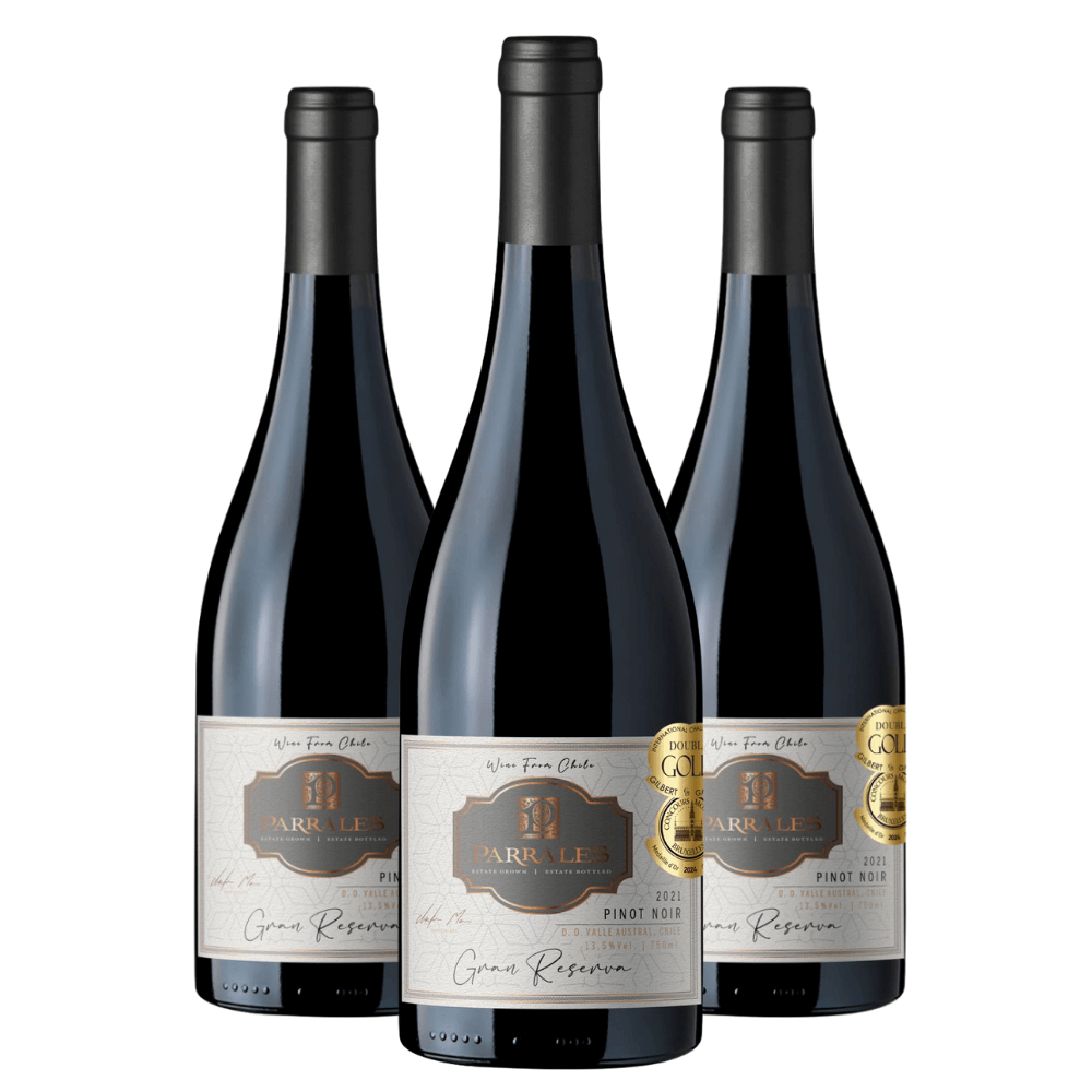 Vinho Parrales Gran Reserva Pinot Noir - 3 Unidades