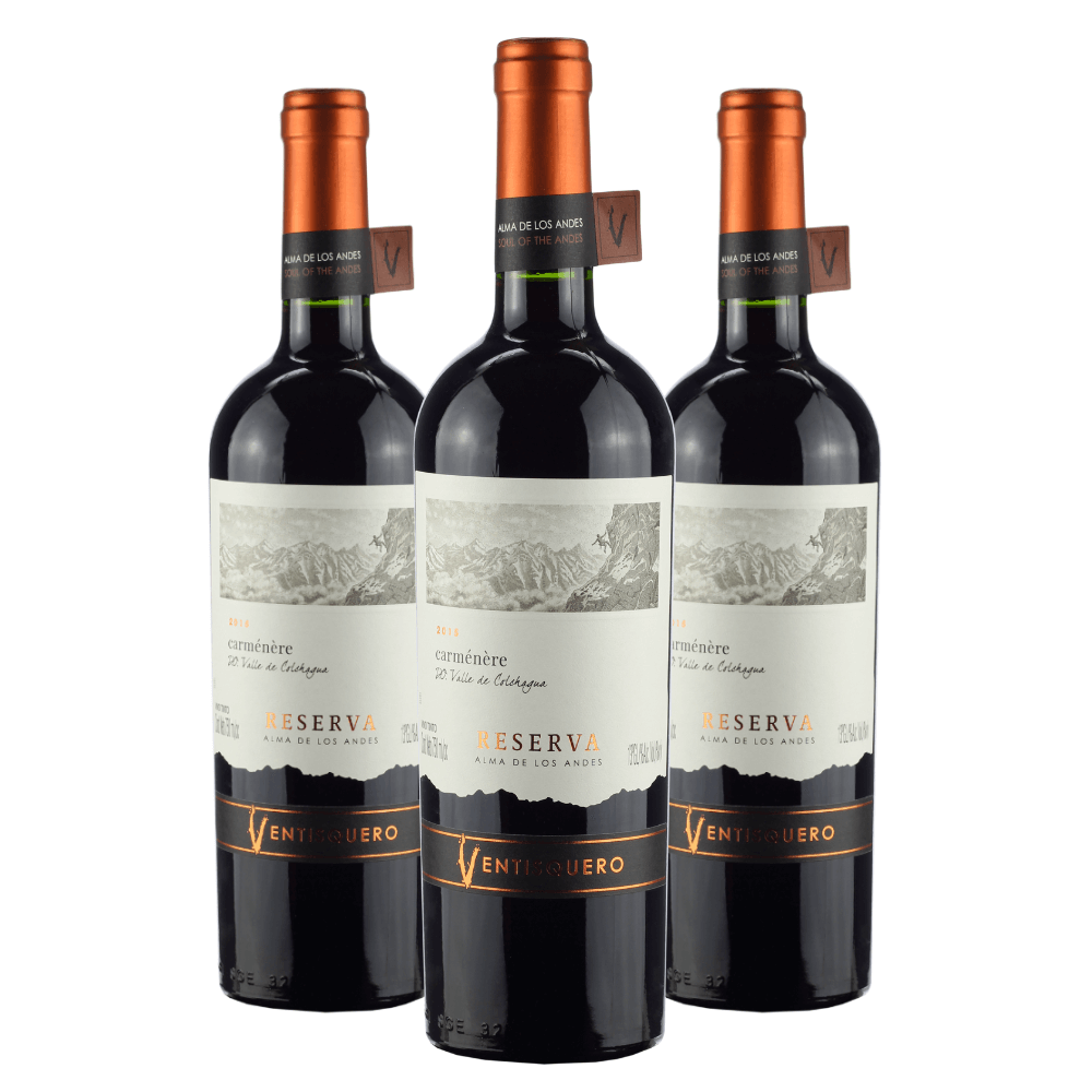 Vinho Ventisquero Reserva Carménère - 3 Unidades