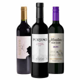 Combo 3 vinhos Tintos: Malevo Syrah Malbec, Porteño Cabernet, Grill Master Malbec