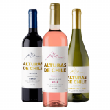 Kit Vinhos Alturas de Chile: Merlot, Rosé, Chardonnay