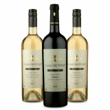 Kit Vinhos Casas del Toqui: 1 Merlot, 2 Sauvignon Blanc